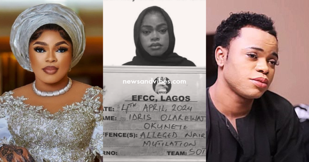Transgender Bobrisky arrest: Authorities mark her as male