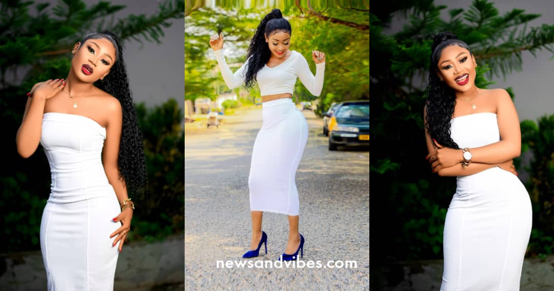 Akuapem Poloo caught on camera damaging Theo Vesachi's new Mercedes-Benz