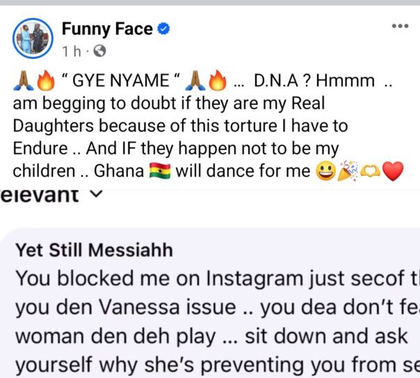 Funny Face to conduct DNA test on children with Baby Mama