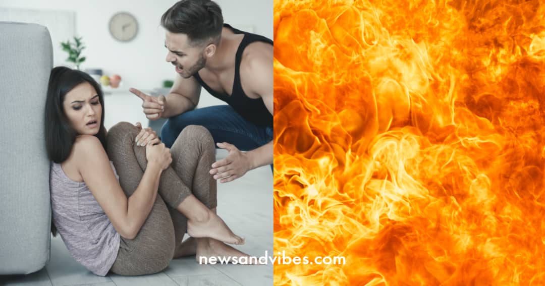 Husband attacks wife in her sleep and sets room ablaze