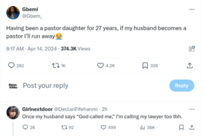 If my husband says God has called him I will run away; I know what I've seen - Pastor's daughter