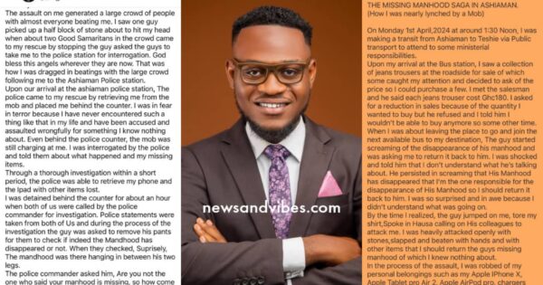 "Oh Jesus couldn’t come to his aid" - Netizens react to news of evangelist who was beaten for stealing manhood