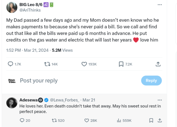Deceased father settles bills in advance before his death