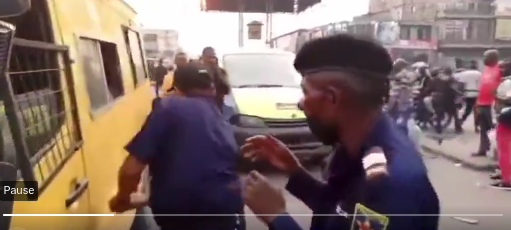 (Video) Traffic enforcement takes shocking turn as police commander wields hammer