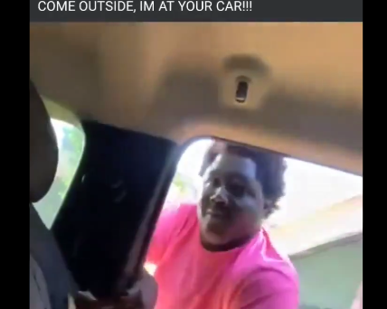 (Video) Woman vandalizing ex-boyfriend's car for giving her heartbreak