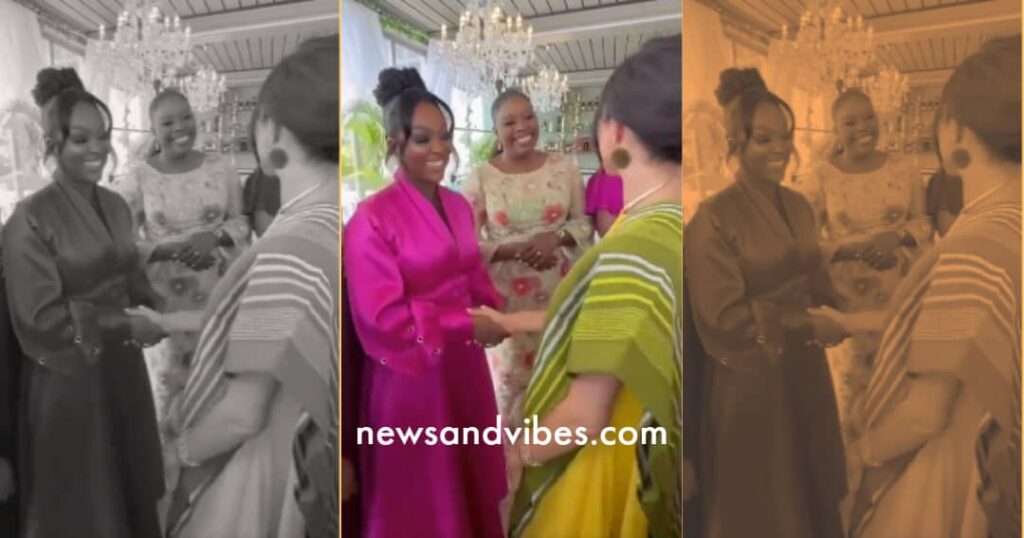 Watch as Jackie Appiah radiates charm alongside Prince Harry and Meghan Markle in Lagos