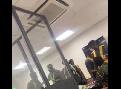 Watch clash between Ghana Ports and Harbour Security and Immigration staff at Immigration Office