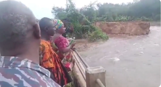 (Video) Chief priestess calls on river god to keep calm after floods hit Gomoa Okyereko