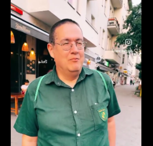 White man spotted reping Prempeh College uniform in Germany, claims to be alumnus