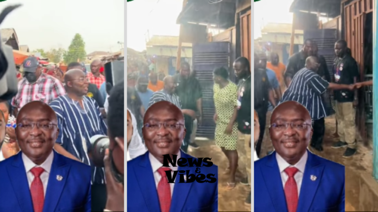 Watch Bawumia campaign while standing in the rains