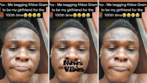 Watch as man cries and begs lady to be his girlfriend