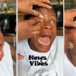 First-time contact lens user breaks down in tears