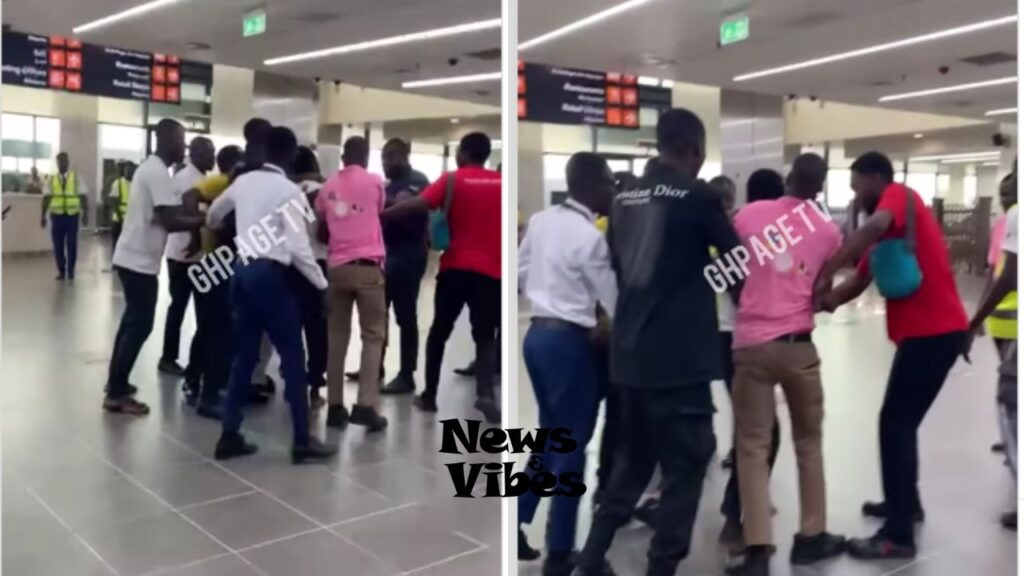 Man throws stones at airport workers shouting 'Lord, Lord, Lord'