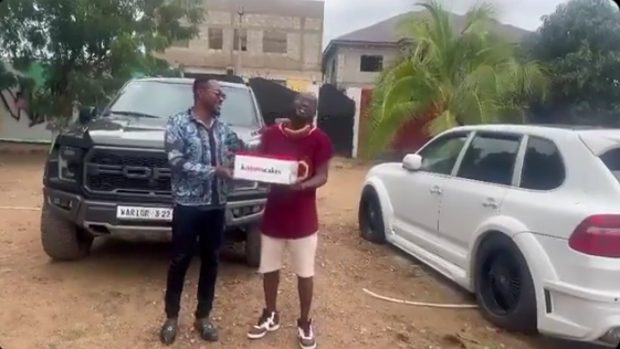 (Video) Funny Face celebrates 43rd birthday with heartwarming surprise from Asamoah Gyan