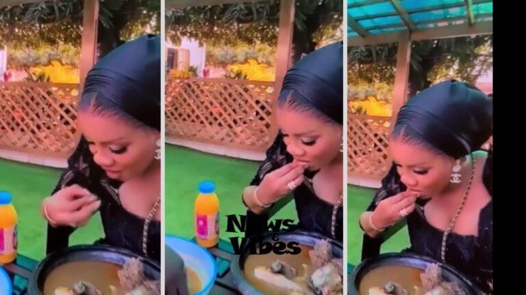 Viral video of Serwaa Amihere eating fufu at a funeral