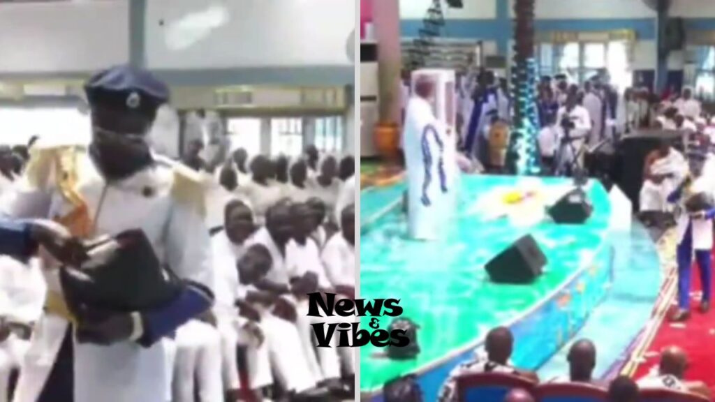 Watch Lil Win's lavish cash giveaway in church