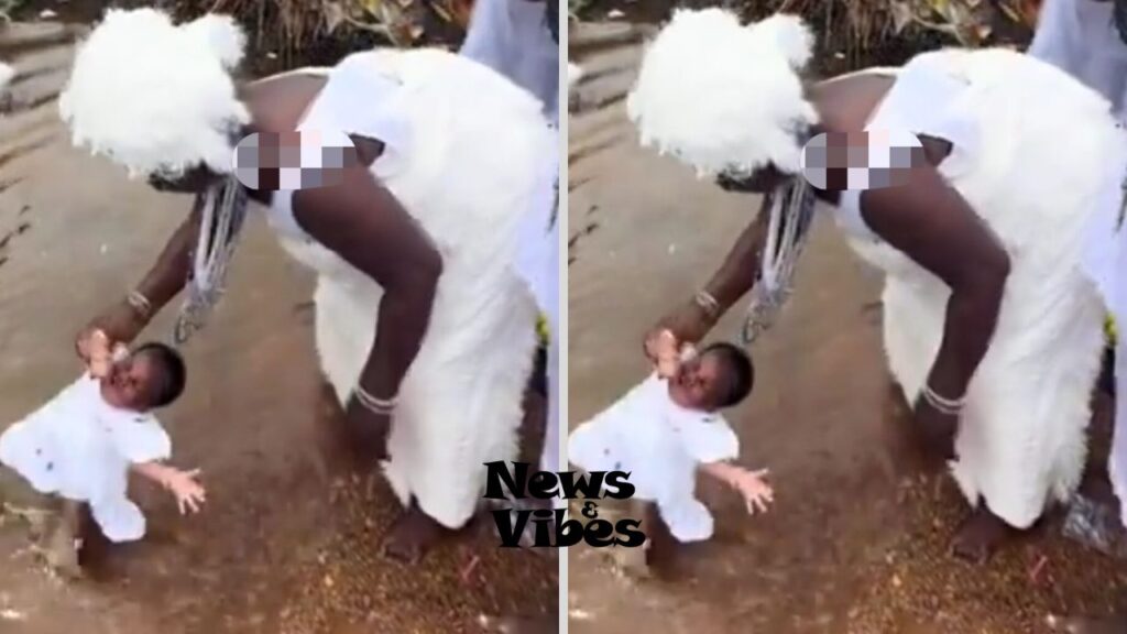 Watch baby dedication to Yoruba water gods