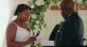 Watch bride promise to support husband's beloved Arsenal FC in wedding ceremony