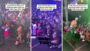 (Video) Kidi's Concert Turns Chaotic as Two Female Fans Clash Over Singer's Headwear