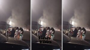 New Year's Celebration Turns to Chaos as Shop Catches Fire in Kumasi-Tafo through Fireworks