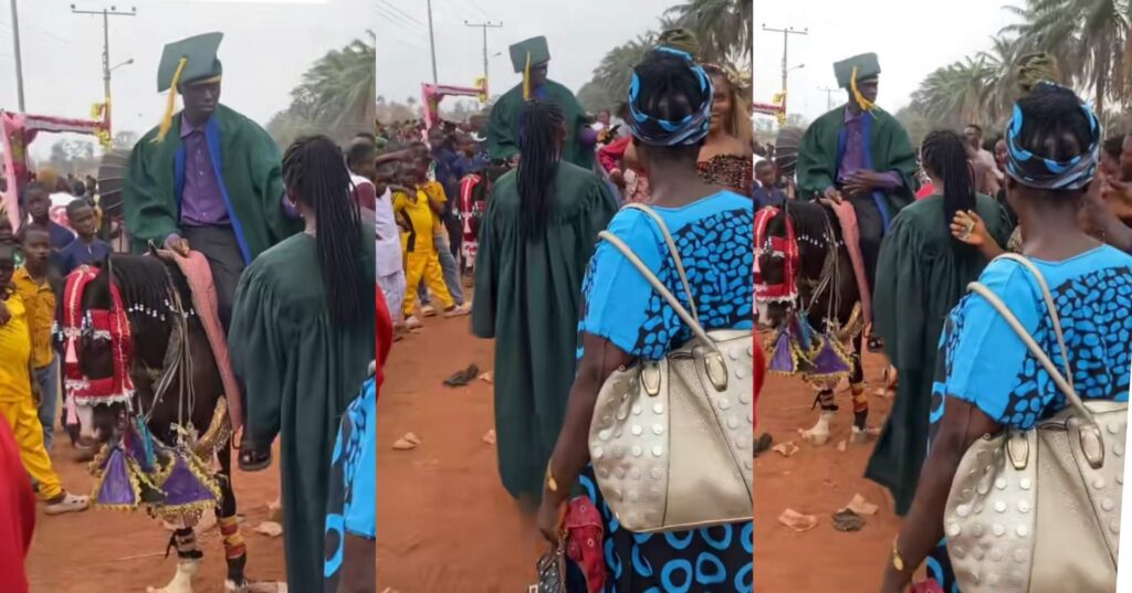 (Video) University Student Arrives at Matriculation on a Horse