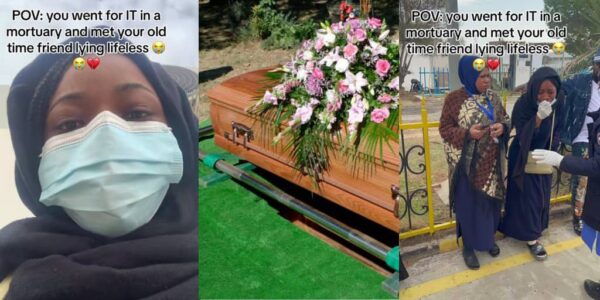 Lady Breaks Down After Finding Deceased Friend During Mortuary Training