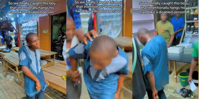 Drama as Fake Beggar Accidentally Exposes Himself (Video)