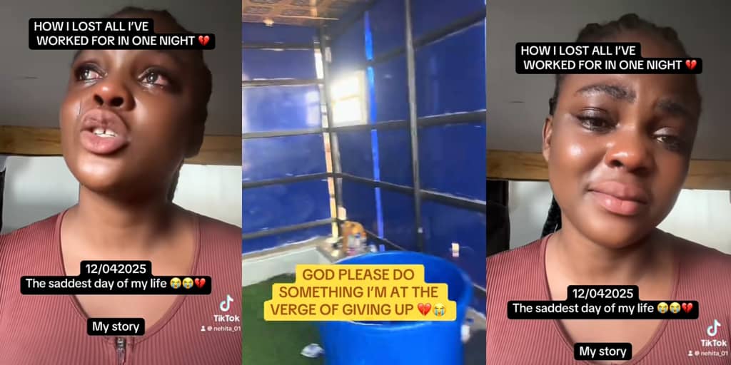 Heartbroken Lady Shares Tearful Video After Losing Everything She Worked For