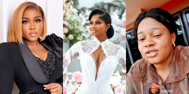 Stop Dragging God Into Fashion – Outrage Erupts Over Bridal Dress Veekee Said Was Inspired by Holy Spirit