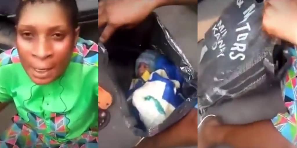 (Video) Woman Nabbed at Busy Market With Baby Concealed in Bag — Crowd in Disbelief