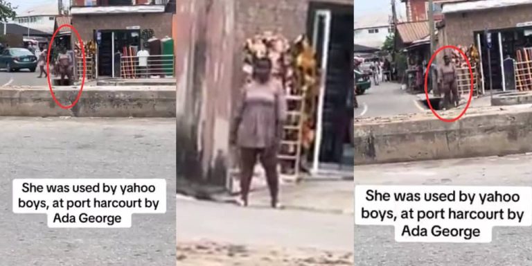 (Video) Lady Dances Wildly on Road Following Alleged Yahoo Boy Encounter