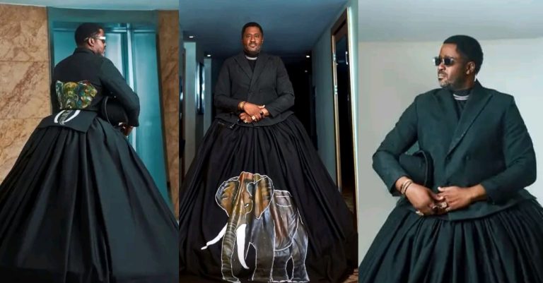 Desmond Elliot Causes Stir at AMVCA with Unusual Corset Look