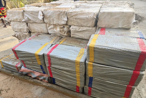 Tema Police Bust Woman With 3,900 Slabs of Suspected Weed in Tipper Truck