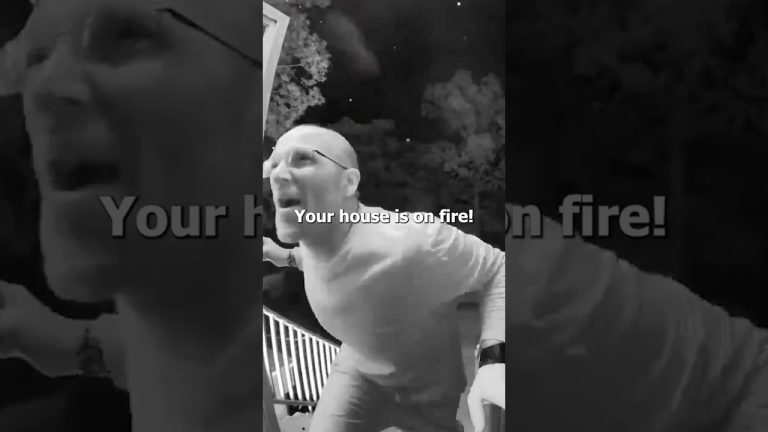 Watch Terrifying Moment Family Flees Burning Home