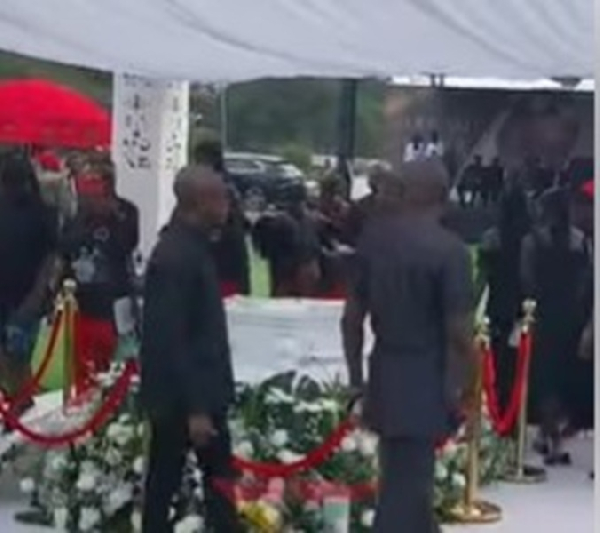 (Video) Dada KD Laid to Rest in White Casket Adorned with Flowers