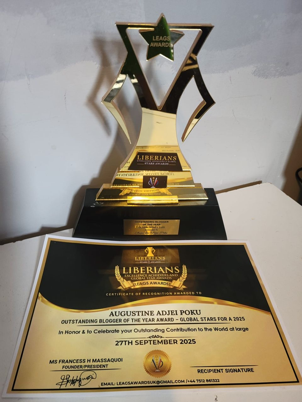 Ghanaian Blogger Wins Global Award in London