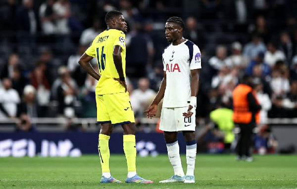 Watch Ghanaian Duo Shine as Spurs Edge Villarreal 1-0 in UCL Opener