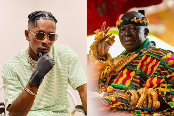Shatta Wale Stands Up Three Times for Otumfuo in Livestream