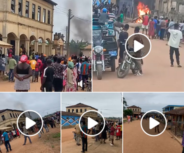 Kukurantumi: Youth Burn Police Station After Suspect’s Death