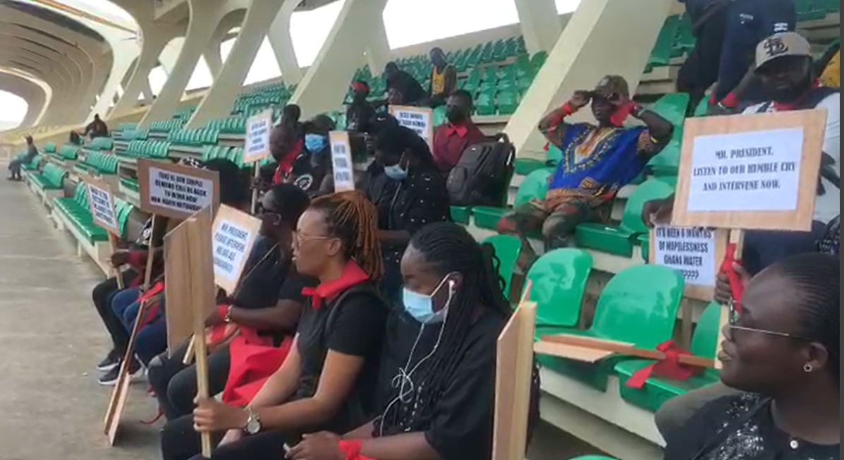 Ghana Water Staff Picket Black Star Square