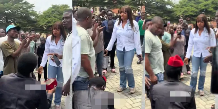 (Video) She Said No - Plumber’s Proposal Rejected After Sponsoring Girlfriend’s Education