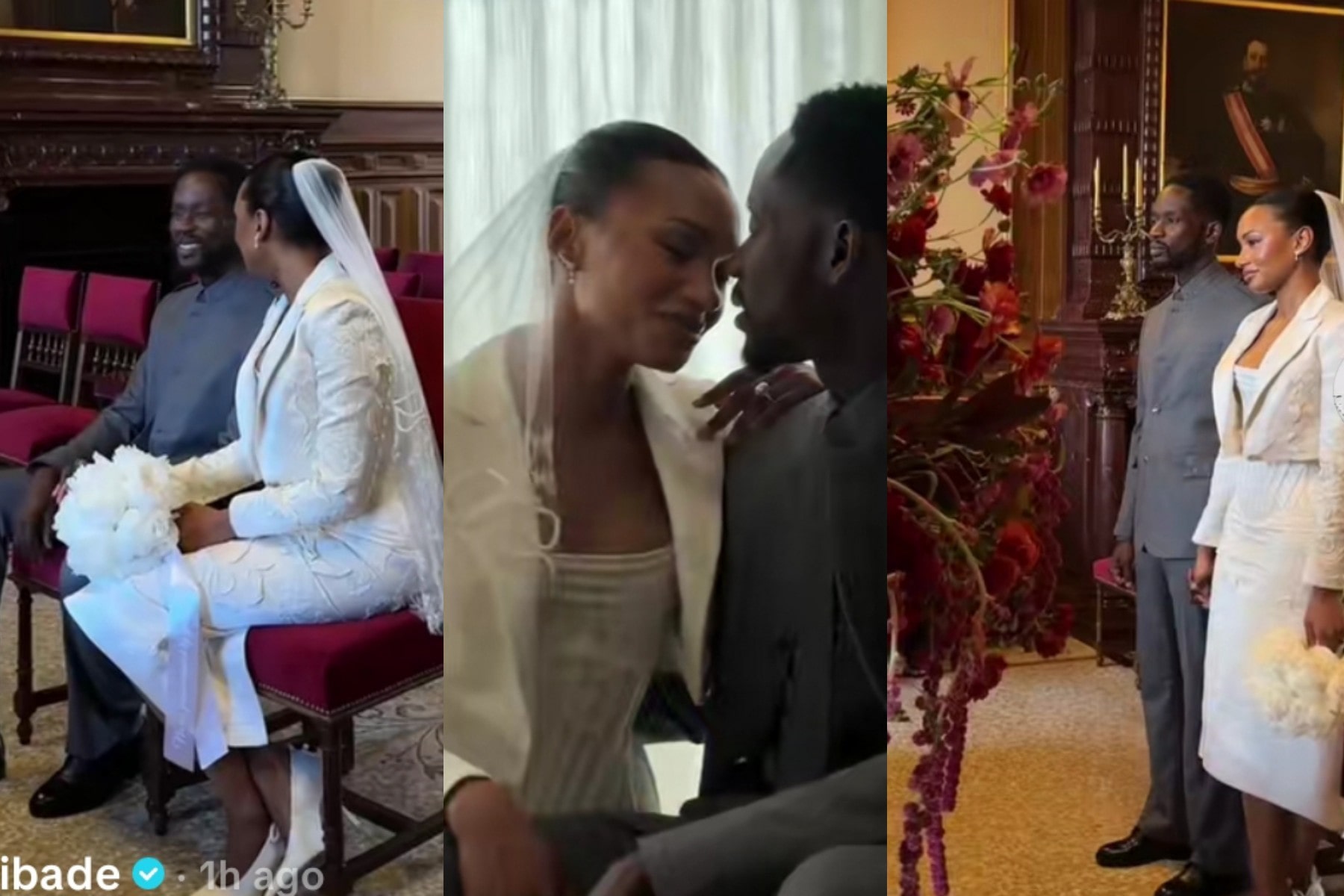 Temi Otedola Drops Wedding Clip—Fans React to Monaco Ceremony With Mr Eazi