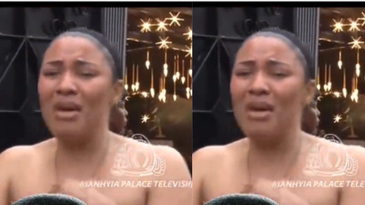 Heartbreaking Moment: Asantehene’s Daughter Breaks Down at Late Asantehemaa’s Funeral