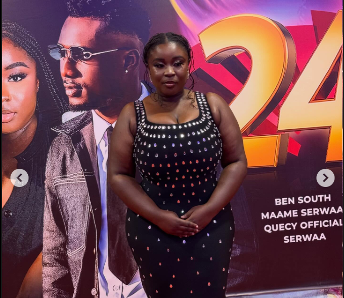 (Video) Actress Maame Serwaa Turns Heads in Daring Outfit at Ben South’s Movie Premiere