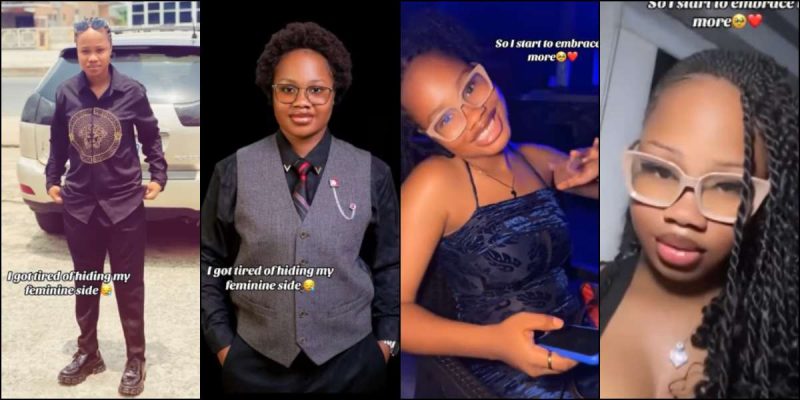 Watch: Lady Reveals Jaw-Dropping Change After Switching from Tomboy to Girly Style