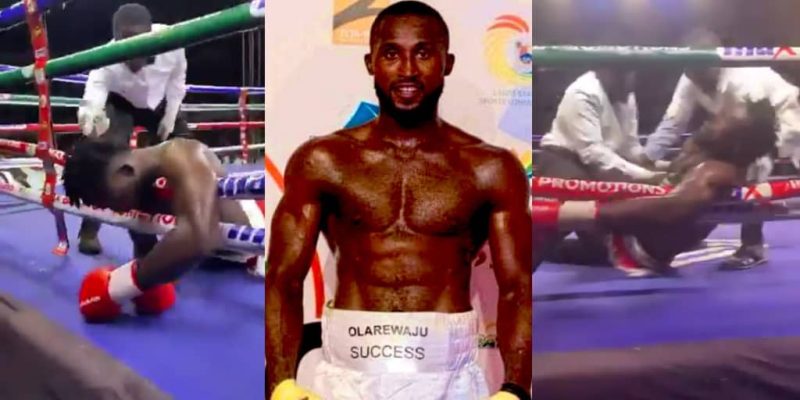 (Video) Nigerian Boxer Collapses and Dies Mid-Match Against Ghanaian at Bukom Boxing Arena