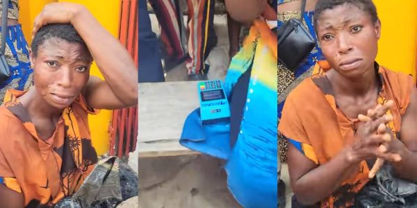 Woman Caught and Paraded at Market for Allegedly Stealing POS Machine