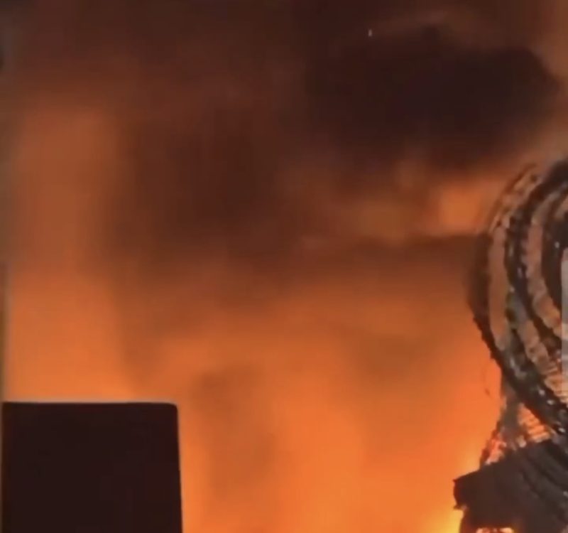 Unexplained Fire Engulfs Building Near Nkawkaw’s Absa Bank