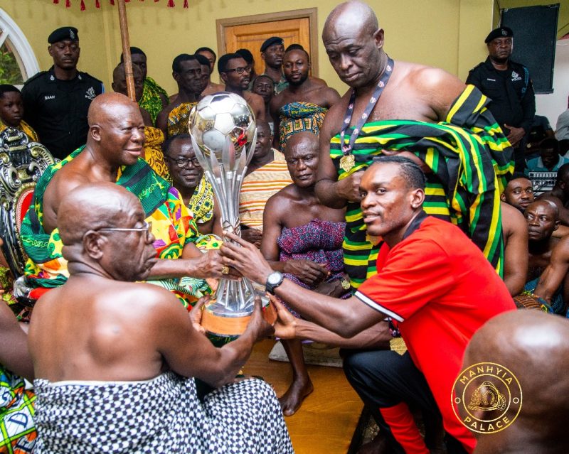 Asante Kotoko Storms Manhyia with Two Trophies, Seeks Otumfuo’s Blessings