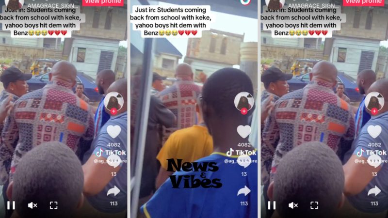 Mother cries as yahoo boys' allegedly crash luxury benz into tricycle carrying daughters